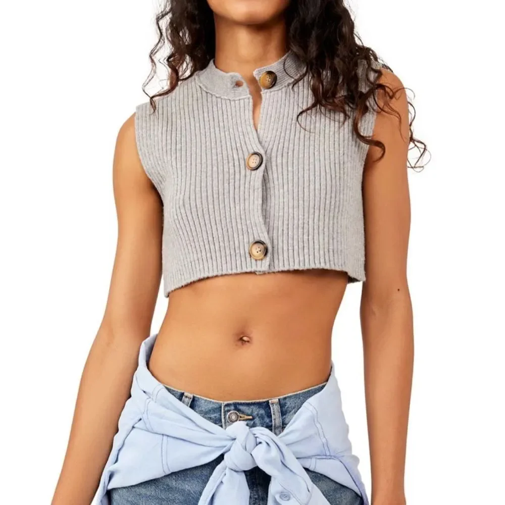 NWOT Women's Free People Naiome Micro Vest